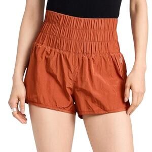 Free People S FP Movement Way Home Short Burnt Orange High Waist